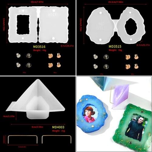 Lace Photo Frame Shape Resin Molds Bricolage Moule Resine Artesanato Stampi In Silicone For Diy Craft Grade Fondant Decoration