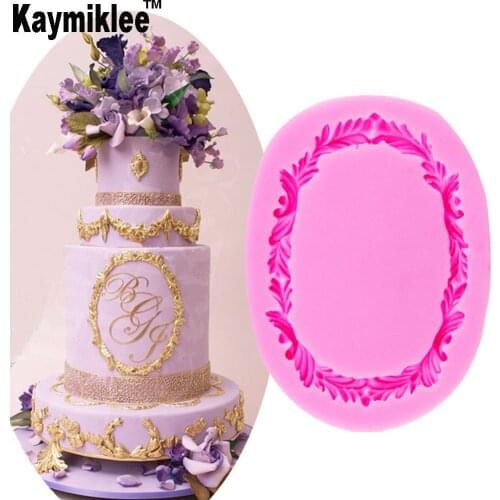 M395 Oval Flower Wreath Silicone Mold Fondant Mould Cake Decorating Tools Chocolate Gumpaste Mold, Sugarcraft, Chocolate Mold