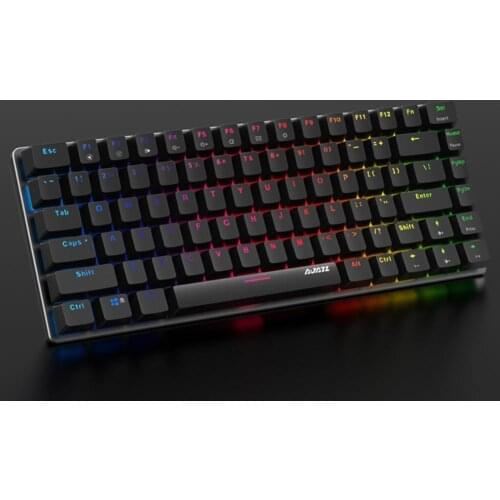 AK33 Mechanical Gaming Keyboard Black / Blue Switch 82 Keys Wired Keyboard For PC Games Ergonomic Cool LED Backlit Design