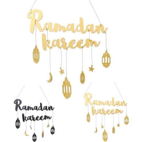 Stars Moon Wall Pendant Easy to Use Multi-purpose Wood Lucky Letter Wall Decorations for Wall Home Balcony Decor Accessories