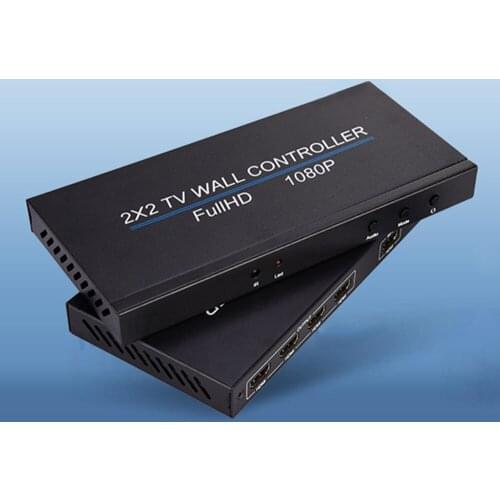 Hot Sale 2X2 Video Wall Controller 1 Input 4 Output 2X1/3X1/4X1/1X2/1X3/1X4 TV Processor Images Stitching(EU/US/UK Plug)