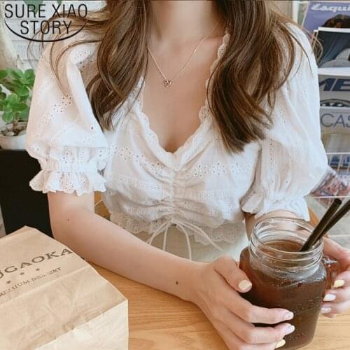 2021 New Plus Size Women Tops and Blouses Haut Femme White Blouse Women Shirts Woman Blusas Verano Mujer Tunique Femme 8948 50