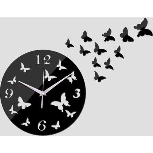 New quartz watch Acrylic Europe diy wall clock clocks reloj de pared horloge living room 3d stickers Cartoon