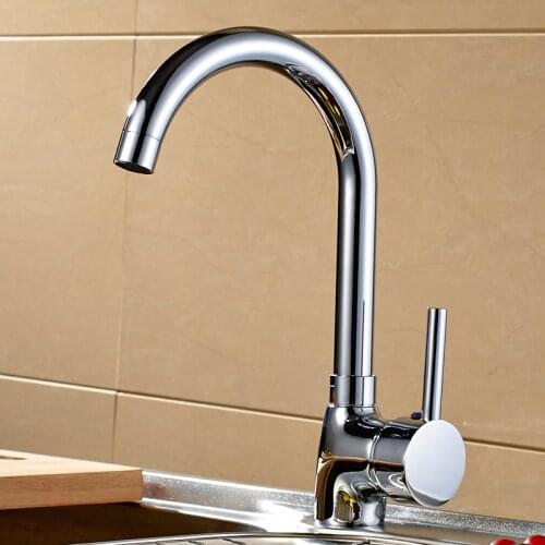 The single copper cold vegetable single hole brass basin faucet kitchen faucet sink faucet ceramic core