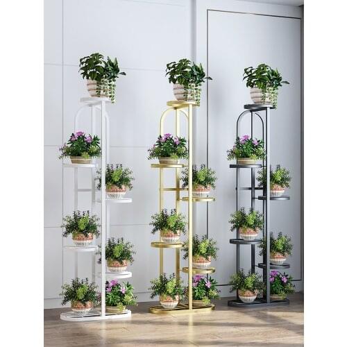 Flower shelf iron art living room indoor balcony decoration floor type multi-layer flower shelf shelf