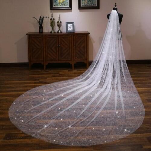 Simple Tulle White Wedding Veils Ivory Bridal Veil for Bride for Wedding