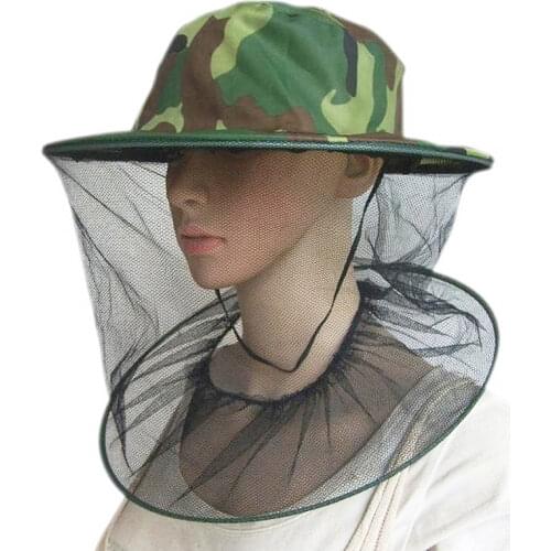 Fishing Hat Sun Cap for Men Women Anti-bee Insect Mosquito Net Mesh Face Fishing Hunting Protection Face Neck Cover Fishing Cap