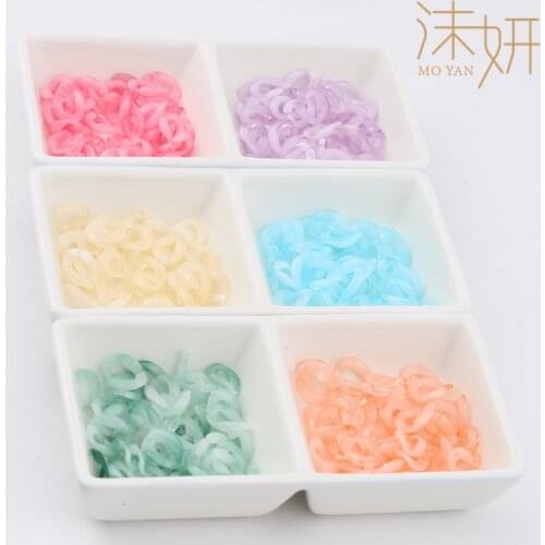 50PCS Acrylic Chain Connectors For Jewelry Making 10x14MM Candy Color Combination Chain Jewelry Accessories