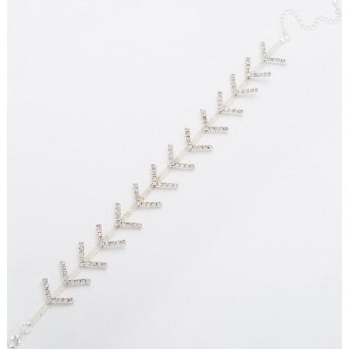 YFJEWE Arrow Line Wedding Clavicle Necklaces Choker Necklace Women Full Rhinestone Pendant Jewelry Collar Necklace N353