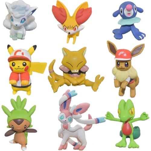 Takara Tomy Pokemon Anime Figures Pikachu Charizard PVC Action Figure Collections Model Cartoons Lovely Dolls Toys Kids Gifts