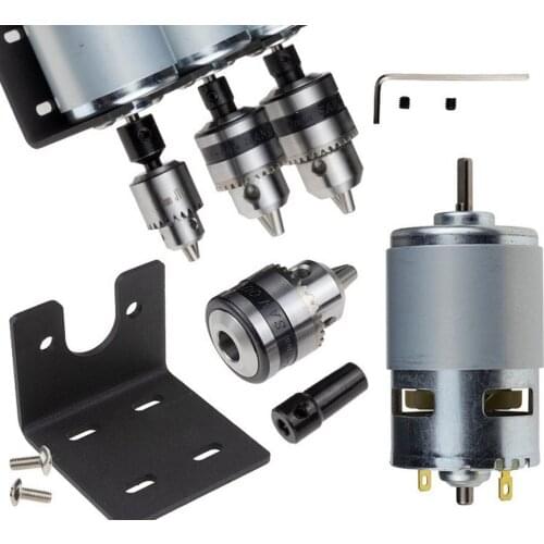 Micro Motor Drill Chuck Clamping Range 0.3-4mm Taper Mounted Mini Drill Chuck with Chuck Key 3.17mm Brass Electric Motor Shaft