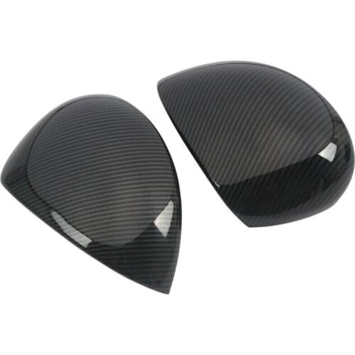 1 Pair Carbon Fiber Style Side Door Wing Mirror Cover Trim Car ABS Fit for Dodge Challenger 2015 2016 2017 2018 2019