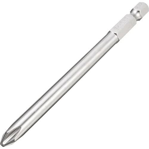 1pc 100mm PH2 Phillips Magnetic Screwdriver Bit Hex Shank Electric Cross Screwdriver Drill Bit Mayitr