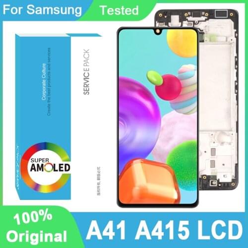 100% Original 6.1" AMOLED Display For Samsung Galaxy A41 SM-A415F A415 Full LCD Touch Screen Digitizer Assembly Repair Parts