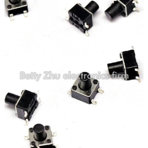 1000PCS/LOT 4.5 * 4.5 * 6MM SMD Tact Switch 4-pin button switch
