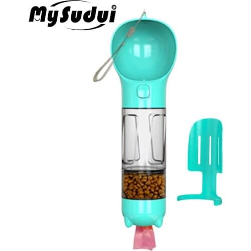 3 In 1 Pet Dog Water Bottle With Poop Shovel Waste Bag Portable Outdoor Pet Dog Cat Travel Sports Drinking Feeder Dispenser