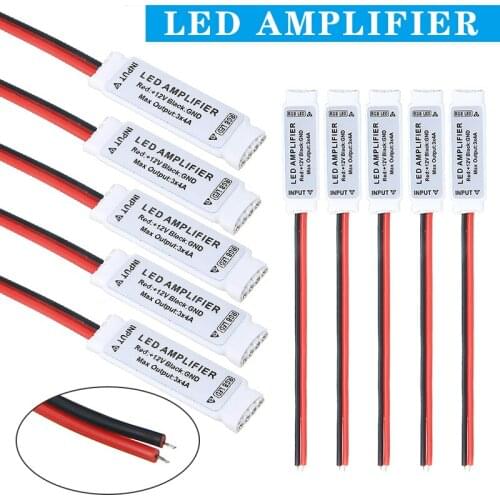 4 pin RGB RGBW Controller LED Amplifier DC 12V 12A For 5050 3528 SMD RGB LED Light Strip Mini LED RGB Amplifier
