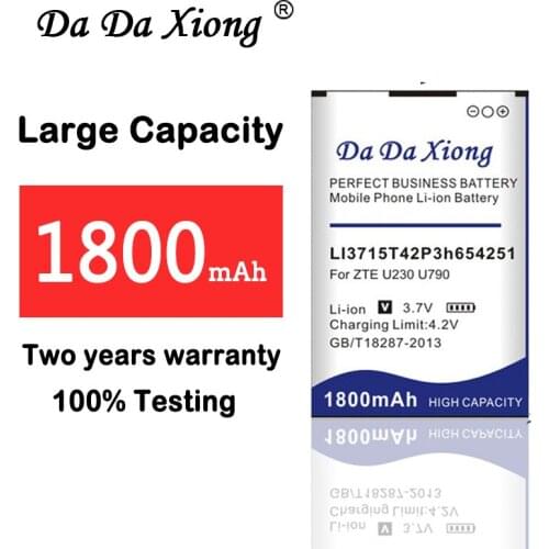 LI3715T42P3h654251 Phone Battery 1800mAh for ZTE U790 V790 N790 N790S U805 U230 U230 U215,U700,U600,R750,AC30,MF30AC33