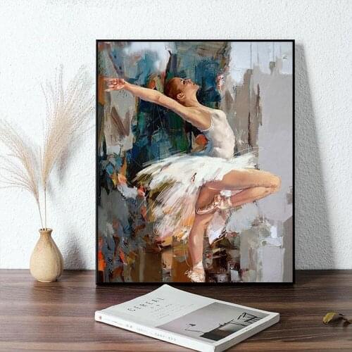 5DDIY "Ballet Girl" Full Diamond Diamond Painting Cross Stitch Mosaic Home Decoration Painting Rhinestone Handmade Gift