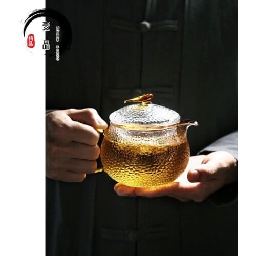 Anti Drip Glass Teapot Handle Gold with Lid Infuser Kettle Teapot and Cup Set Tetera Para Hervir El Agua Home Garden BL50CH