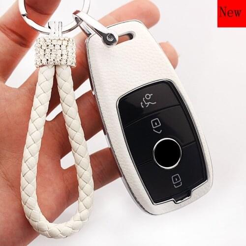 High-Quality Cowhide ABS Car Smart Key Case Cover for Mercedes-Benz C260l E-Class E300l A200L C180L Car Accessories