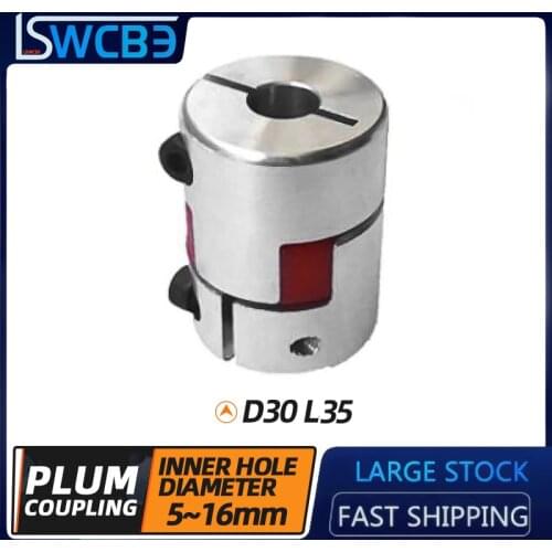CNC Motor Jaw Shaft Coupler Flexible Spider plum Coupling D30 L35 5/6/6.35/7/8/9.525/10/11/12/14/15/16mm Elastic coupling
