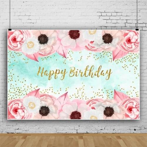 Watercolor Painting Fruit Flower Background for Portrait Photography Decors Kids Birthday Party Backdrops Photocall Studio