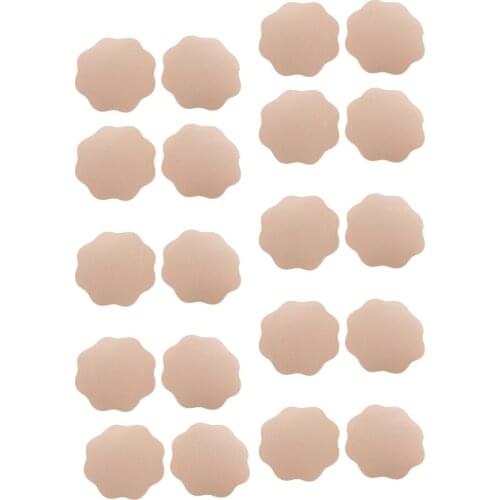 10 Pairs Nipple Cover Adhesive Nipple Hypoallergenic Disposable Invisible Bra For Women