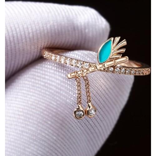 JK Creative Women Tassel Rings Engagement Wedding Party Delicate Accessories Dazzling Zircon Statement Jewelry High Quality