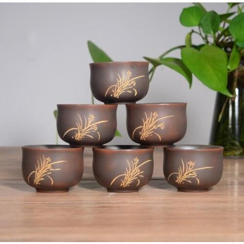 Qin Zhou Ceramic Qinzhou Ni Xing Tao(Not Yixing Clay Teapot)Handmade teacup for Puer oolong Kung Fu Cha Gift For Mother