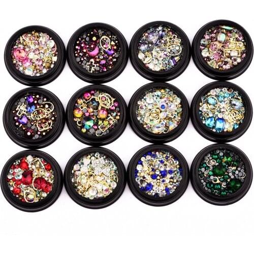 LF 1Pcs Mixed Resin Rhinestone For Needlework FlatBack Cabochon Scrapbook Decoration Craft DIY Embellishments Accessories