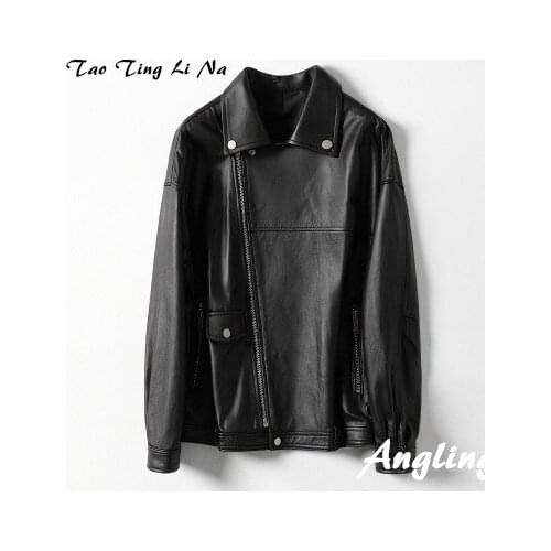 Top brand Spring 2020 Women Genuine Real Sheep Leather Jacket H20 high quality