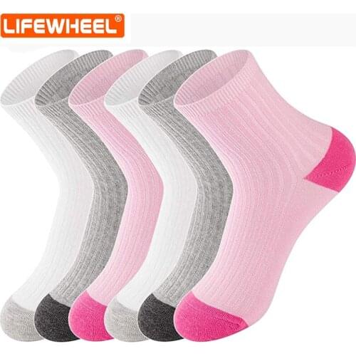 LifeWheel Cute Cotton Breathable Child Kids Boy Girl Student Socks 6 Pair/Lot