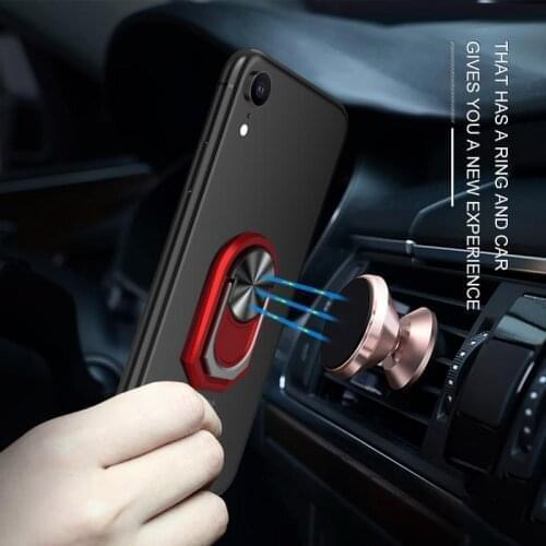 Multifunction Mobile Phone Holder 360° Rotation Holder For Phone In Car Mount Stand Magnetic Finger Ring Phone Holder Bracket