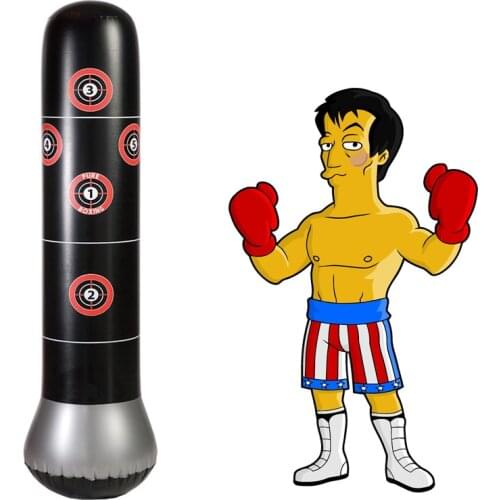 Boxing Inflatable Kids Punching Bag Stress Punch Tower Speed Bag Stand Power Boxing MMA Target Bag For Children Teens Adult