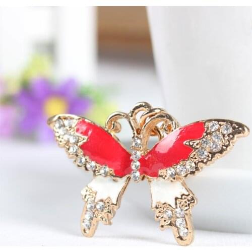 New Dragonfly Tombo Cute Crystal Charm Purse Handbag Car Key Keyring Keychain Party Wedding Birthday Gift