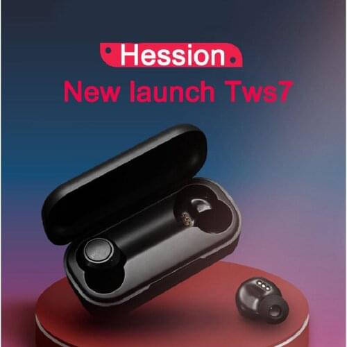 New Hessian tws7 earbuds binaural wireless bluetooth 5.0 earphone high-quality HiFi Sound quality wireless music earphone casual