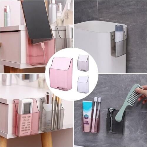2021 New Hot Sale Bathroom Kitchen Home Wall-Mounted Color Storage Box Free Punching Remote Control Portable Tool Storage Box