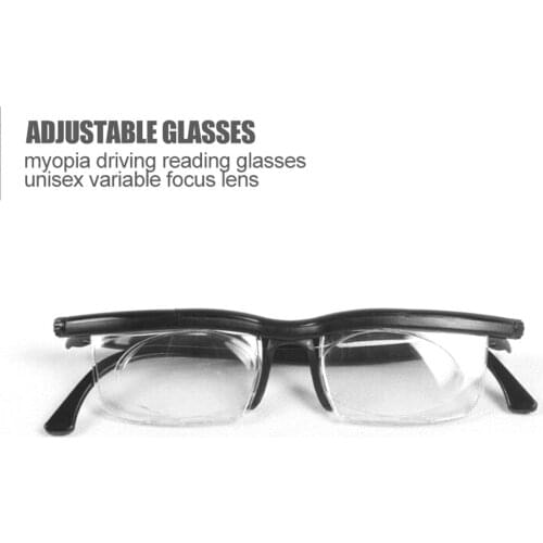 Reading Glasses Magnifiers Dial Adjustable Glasses Variable Focus for Reading Distance Vision Eyeglass Optical Instruments