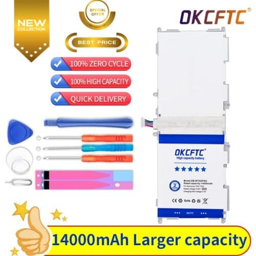 OKCFTC Original Tablet Battery EB-BT530FBC EB-BT530FBU 14000mAh For Galaxy Tab 4 SM-T530 T533 T535 T531 T535 T537 EB-BT530FBE