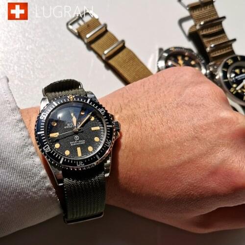 Vintage AGT Nylon Watchband 18/ 20/ 22mm Woven Band Premium Quality for Most Luxury Watch