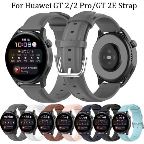 Watch Band 22mm Leather Strap For Huawei Watch 3 GT2 Pro GT 2 46MM Watch Strap Replacements Honor Magic 1 2 46mm Watch Bracelet