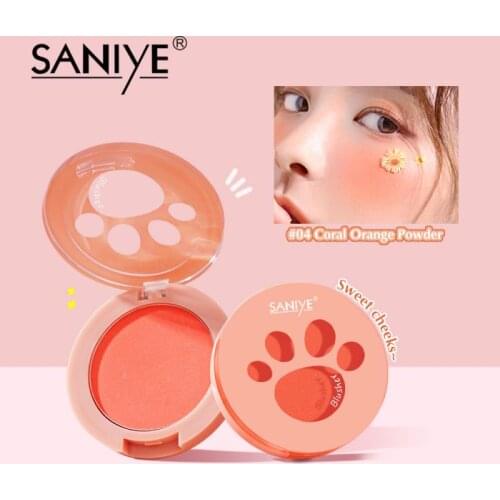 Cats Claw Pink Blush Rouge Peach Smooth Delicate Waterproof Sweat-proof Blush Palette Face Mineral Pigment Shadow Women Makeup
