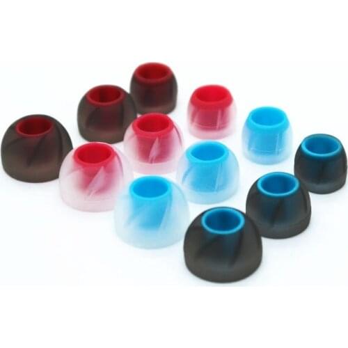 3 Pairs(6pcs) L M S In-Ear Silicone Ear Tips Thread Type Earbuds Earphone Case Tip Universal Earbuds Sleeve for KZ Earphones
