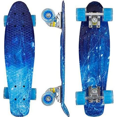 Children 22inch Fish Board Skateboard Mini Cruiser Penny Rock Skate Boards Deck Scooter Retro Printed Fishboard Water Transfer