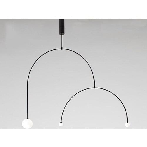 Modern led glass ball led stone hanging lamp lustre pendente hanging lights led wall moon lamp home lighting dining rooom