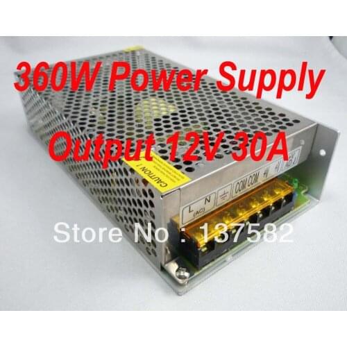 LED Strip light Display 360W 12V 30A Switch Switching Power Supply Adapter Driver free shipping
