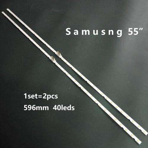 40LED Backlight strip(2)for Samusng UE55NU7100 UE55NU7105 55NU7100 BN96-45913A 46033A STS550AU9 UE55NU7170 UE55NU7300 UE55NU7400