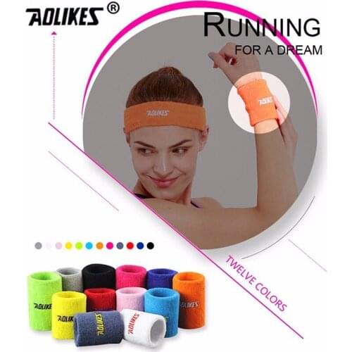 1Pcs Unisex Elastic Sports Cuff Wristband For Sports Fitness Tennis Badminton Sweat Proof Towel Wrist Guards Protector