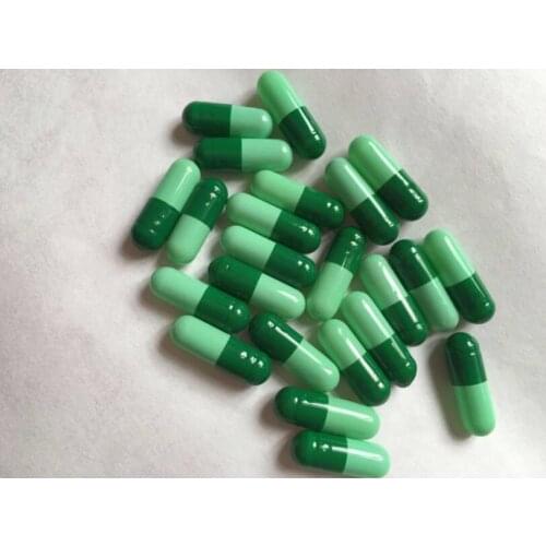 10,000pcs Capsule Clear green Hard Empty Gelatin Capsules,Gelatin Empty Capsules 0# Vacant Capsules